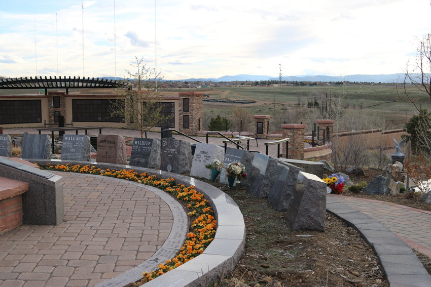 The Horan & McConaty cremation garden in Highlands Ranch was empty one afternoon in early April as the stay-at-home order continued throughout the state.